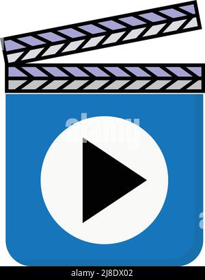 Icone del lettore multimediale. Icone del lettore video. Illustrazione Vettoriale