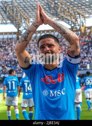 Napoli, Campania, Italia. 15th maggio 2022. Durante la partita di calcio SSC Napoli vs FC Genova il 15 maggio 2022 allo stadio Diego Armando Maradona di Napoli.in foto: Lorenzo Insigne (Credit Image: © Fabio Sasso/ZUMA Press Wire) Foto Stock