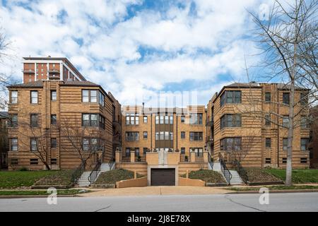 Edificio residenziale multi unità nella sezione Moorlands di Clayton Foto Stock