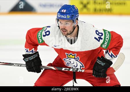 Tampere, Finlandia. 15th maggio 2022. Tomas Hertl (CZE) in azione durante il Campionato Mondiale di hockey su ghiaccio IIHF 2022, il Gruppo B si è riunito nella Repubblica Ceca contro Svezia il 15 maggio 2022 a Tampere, Finlandia. Credit: Michal Kamaryt/CTK Photo/Alamy Live News Foto Stock