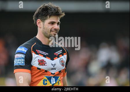 Castleford, Inghilterra - 15th maggio 2022 - Jake Mamo di Castleford Tigers. Rugby League Betfred Super League Castleford Tigers vs Hull Kingston Rovers al Mend-A-Hose Stadium, Castleford, Regno Unito Dean Williams Foto Stock