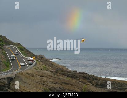 Impressioni panoramiche dal famoso Honolulu, Oahu HI Foto Stock