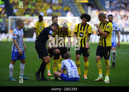 DORTMUND, GERMANIA - MAGGIO 14 2022: La partita di Bundesliga Borussia Dortmund contro Hertha Berlin al Signal Iduna Park Foto Stock