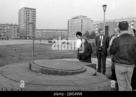 Denkmal für den Warschauer Aufstand im Ghetto, Woiwodschaft Masowien, 1967. Monumento alla rivolta del Ghetto di Varsavia, Sovoideship Masowia, 1967. Foto Stock