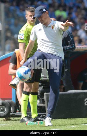 15 maggio 2022, Napoli, Italia: Blessin Alexsander durante la serie A partita 2021/22 tra SSC Napoli e FC Genova Stadio Diago Armando Maradona (Credit Image: © Agostino Gemito/Pacific Press via ZUMA Press Wire) Foto Stock