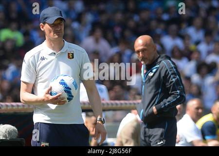 15 maggio 2022, Napoli, Italia: Blessin Alexsander durante la serie A partita 2021/22 tra SSC Napoli e FC Genova Stadio Diago Armando Maradona (Credit Image: © Agostino Gemito/Pacific Press via ZUMA Press Wire) Foto Stock