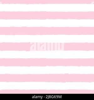 Motivo senza cuciture con ampie strisce rosa testurizzate. Semplice estate, motivo pastello per vestiti, carta da imballaggio valentine, tovaglioli, web design. abs vettoriale Illustrazione Vettoriale