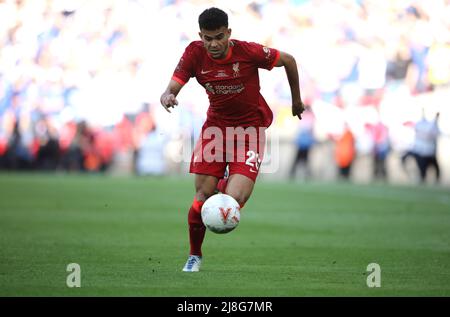 Londra, Regno Unito. 14th maggio 2022. Luis Diaz (L) alla finale della fa Cup di Emirates con Chelsea contro Liverpool al Wembley Stadium, Londra, Regno Unito, il 14 maggio 2022 credito: Paul Marriott/Alamy Live News Foto Stock