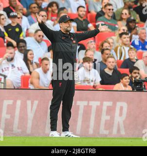 14 Maggio 2022 - Chelsea v Liverpool - Emirates fa Cup Final - Wembley Stadium Jurgen Klopp durante la finale della fa Cup al Wembley Stadium Picture Credit : © Mark Pain / Alamy Live News Foto Stock