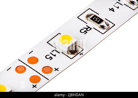 Stack di strisce luminose LED a risparmio energetico tipo SMD 5050. Foto Stock