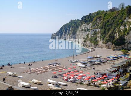 Beer Beach, Beer Village a East Devon, Regno Unito Foto Stock