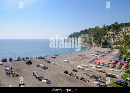 Beer Beach, Beer Village a East Devon, Regno Unito Foto Stock