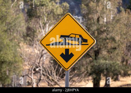 Topes speed bump segno in Guanajuato, Messico Foto Stock