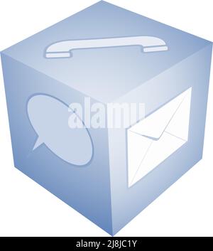 Messaggio Cube Illustrazione Vettoriale