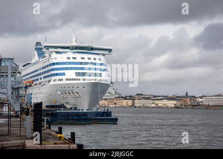 M/S Silja Serande nave da crociera della Silja Line ormeggiata dal terminal Olympia di Helsinki, Finlandia Foto Stock