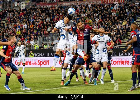 Cagliari, Italia. 15th maggio 2022. Lautaro Martinez dell'Inter FC durante Cagliari Calcio vs Inter - FC Internazionale, Campionato italiano di Calcio A partita a Cagliari, Italia, Maggio 15 2022 Credit: Agenzia fotografica indipendente/Alamy Live News Foto Stock