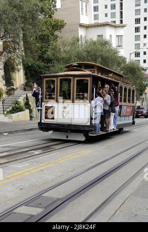 Funivie a San Francisco, USA, California, San Francisco, San Francisco Foto Stock