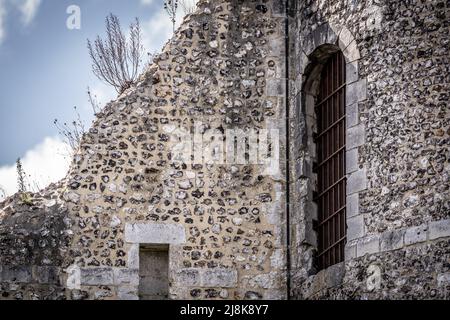 Un antico castello abbandonato in Italia Foto Stock