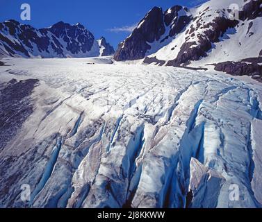 Capolinea del Ghiacciaio Blu, Monte Olympus, Olympic National Park, Washington Foto Stock