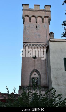 Ravello - Torre dell'Hotel Villa Cimbrone Foto Stock