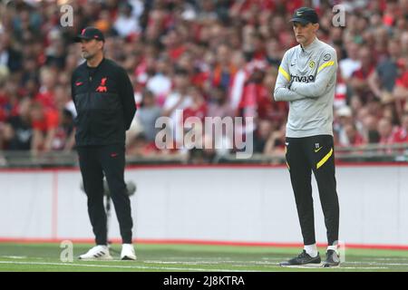 JURGEN KLOPP, THOMAS TUCHEL, CHELSEA V LIVERPOOL, 2022 Foto Stock