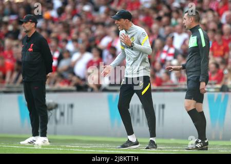 JURGEN KLOPP, THOMAS TUCHEL, CHELSEA V LIVERPOOL, 2022 Foto Stock