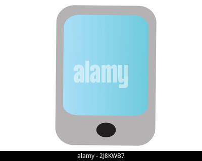 smartphone flat vettoriale a tema techno. Foto Stock