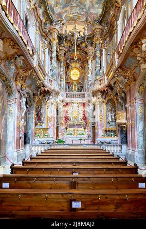 Germania Baviera Monaco di Baviera. San Giovanni Nepomuk, la Chiesa di Asam (Asamkirche) Foto Stock