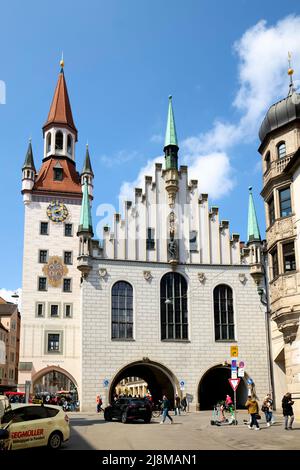 Germania Baviera Monaco di Baviera. Il vecchio municipio (Altes Rathaus) Foto Stock