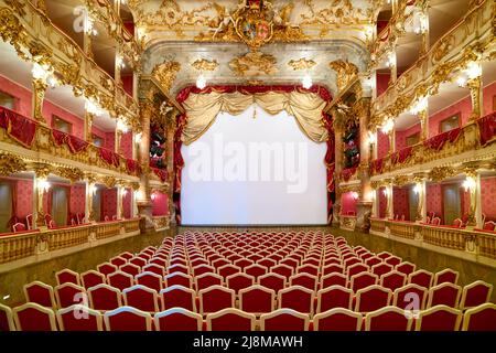 Germania Baviera Monaco di Baviera. Teatro Cuvilliés (Old Residence Theatre) all'interno del Residenz (Residence Palace) Foto Stock