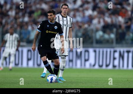 Torino, Italia. Maggio, 16 2022, Danilo Cataldi della SS Lazio controlla la palla durante la Serie A partita tra Juventus FC e SS Lazio allo Stadio Allianz il 16 2022 maggio a Torino. Foto Stock