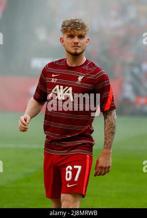 LONDRA, INGHILTERRA - MAGGIO 14:Liverpool's Harvey Elliott durante la finale di fa Cup tra Chelsea e Liverpool al Wembley Stadium , Londra, UK 14th Maggio 2022 Foto Stock