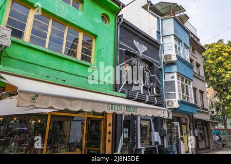 Kapana - il famoso quartiere artistico di Plovdiv, capitale della provincia di Plovdiv, nel sud-centro della Bulgaria Foto Stock