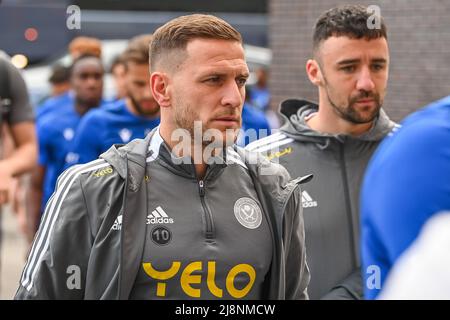 Billy Sharp #10 di Sheffield United arriva al City Ground, sede della foresta di Nottingham in, il 5/17/2022. (Foto di Craig Thomas/News Images/Sipa USA) Credit: Sipa USA/Alamy Live News Foto Stock