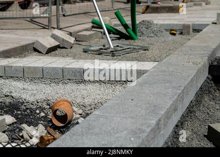 Estensione di una delle strade principali di o'Connell St in limerick, Irlanda, maggio 15,2022 Foto Stock