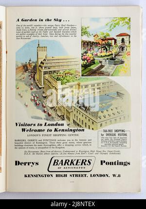 Old 1950s British Advertising Barkers di Kensington Foto Stock