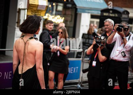 Londra, Regno Unito. 17th maggio 2022. Gemma Arterton frequenta il tappeto rosso The Sky Up Next al Theatre Royal di Londra. Credit: SOPA Images Limited/Alamy Live News Foto Stock