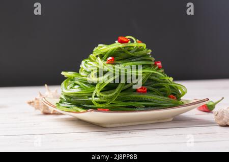 Asian Sea Food Green Kelp Silk compresso Foto Stock
