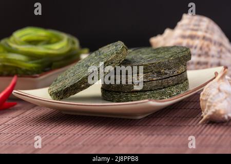 Asian Sea Food Green Kelp Silk compresso Foto Stock