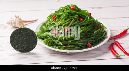 Asian Sea Food Green Kelp Silk compresso Foto Stock