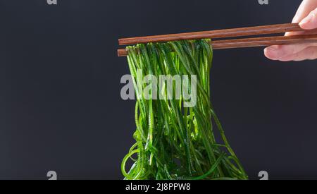 Asian Sea Food Green Kelp Silk compresso Foto Stock
