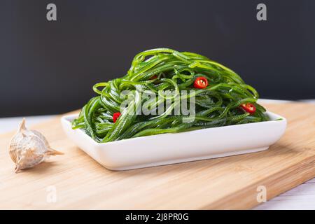Asian Sea Food Green Kelp Silk compresso Foto Stock