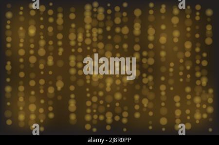 Bokeh effetto sfondo dorato Illustrazione Vettoriale