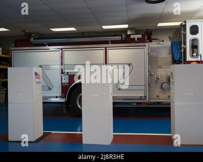 Dennisport, ma, Stati Uniti. 17th maggio 2022. I siti di sondaggi in Pennsylvania includono biblioteche e stazioni di vigili del fuoco. (Credit Image: © sue Dorfman/ZUMA Press Wire) Foto Stock