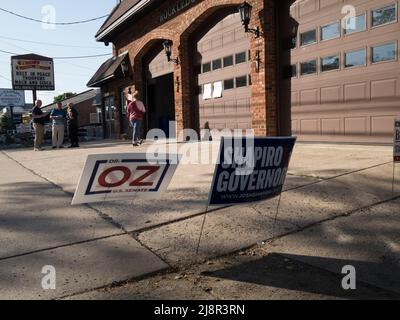 Dennisport, ma, Stati Uniti. 17th maggio 2022. I siti di sondaggi in Pennsylvania includono biblioteche e stazioni di vigili del fuoco. (Credit Image: © sue Dorfman/ZUMA Press Wire) Foto Stock