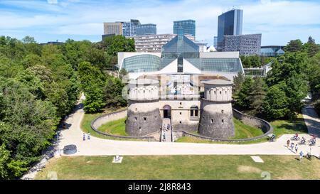 Fort Thüngen, Musée Drai Eechelen e Grand Duke Jean Museum of Modern Art, Lussemburgo Foto Stock