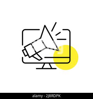 Icona di vendita e promozione. Pixel Perfect, icona grafica con linea di traccia modificabile Illustrazione Vettoriale