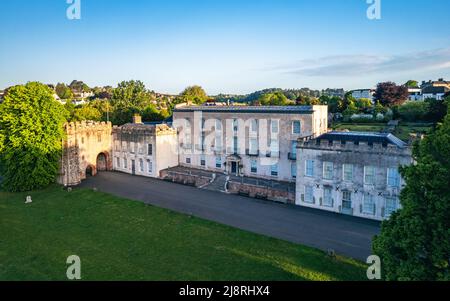 Torre Abbey da un drone, Torquay, Devon, Inghilterra, Europa Foto Stock