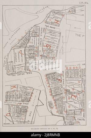 Mappa delle sovvenzioni olandesi dall'iconografia di Manhattan Island, 1498-1909 compilata da fonti originali e illustrata da riproduzioni fotografiche di importanti mappe, piani, viste e documenti in collezioni pubbliche e private - Volume 2 di Stokes, I. N. Phelps (Isaac Newton Phelps), 1867-1944 Publisher New York : Robert H. Dodd 1915. Compresa la cartografia: Un saggio sullo sviluppo della conoscenza riguardante la geografia della costa orientale del Nord America; Manhattan Island e i suoi dintorni su mappe e grafici iniziali / da F.C. Wieder e I.N. Stokes Phelps. Le mappe Manatus. Il Castell Foto Stock