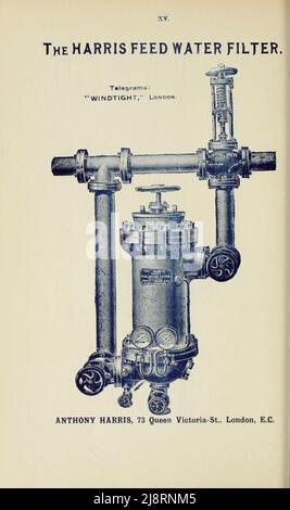 La Harris Feed Water Filter Advertising apparsa nell'edizione 1895 della ' Pacific line guide to South America; contenente informazioni per viaggiatori e spedizionieri ai porti sulle coste est e ovest del Sud America ' Foto Stock